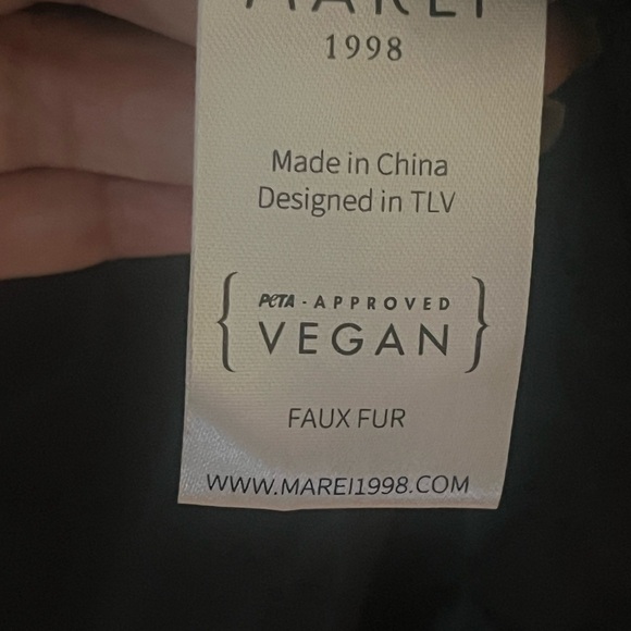 Black Furless Faux Fur oversized  coat by Marei 1998 - Picture 8 of 11